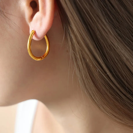 Titanium Steel Huggie Earrings - V.I.P Digital Presence