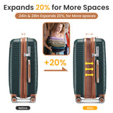 Luggage set of 4 pieces (14/20/24/28) with 4 360 degree silent rotating wheels made of PP material and durable TSA lock - V.I.P Digital Presence