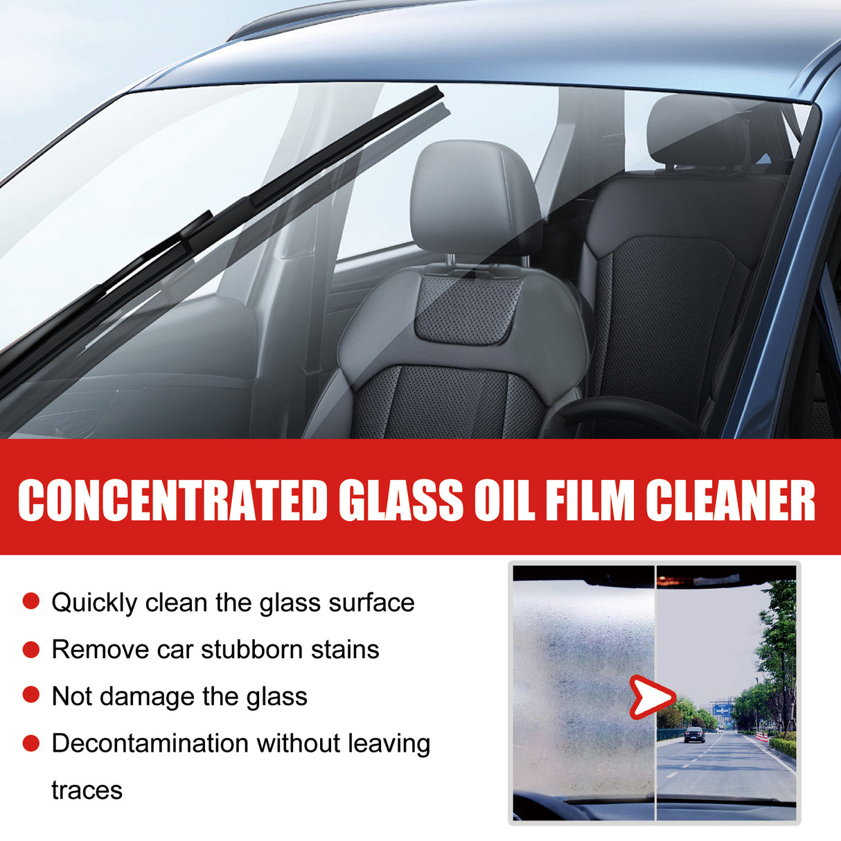 Concentrated Glass Oil Film Cleaner To Remove Oil And Rain Car Windshield Fog Cleaner - V.I.P Digital Presence