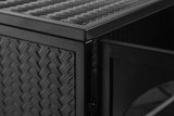 27.56"Glass Doors Modern Two-door Wall Cabinet with Featuring Three-tier Storage Black