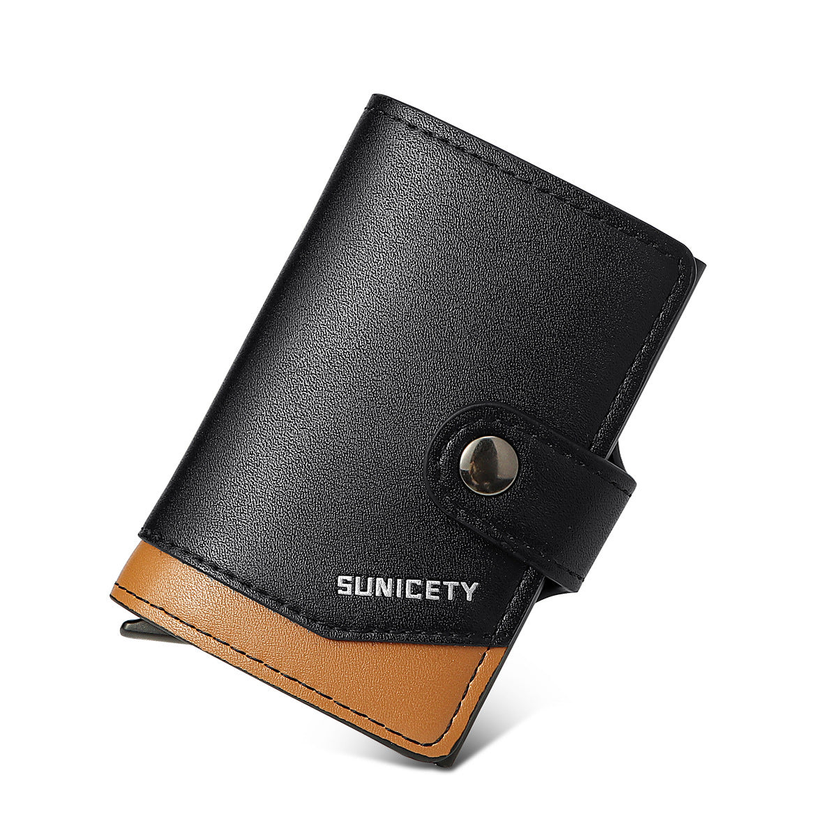 Metal Aluminum Case Automatic Pop-up Card Holder Women PU Card Case RFID Credit Card Case Leather Men's Wallet - V.I.P Digital Presence