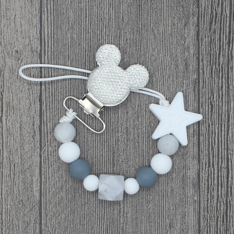 Silicone Round Beads and Star Beads Pacifier Clip Chain Strap Cute Dummy Nipple Leash Strap for Infant Toddler Baby Feeding - V.I.P Digital Presence
