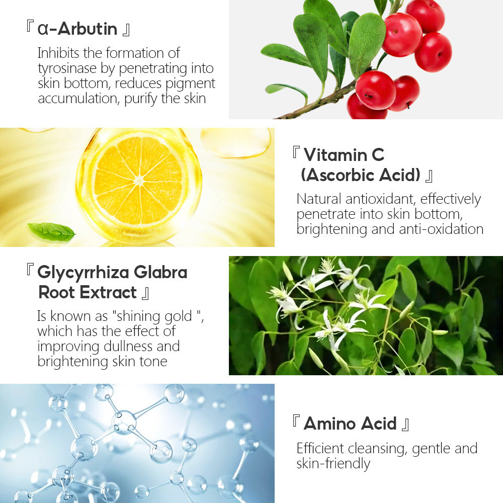 VIBRANT GLAMOUR Arbutin Facial Cleanser To Cleanse The Skin And Remove Oil VG-MB045 - V.I.P Digital Presence