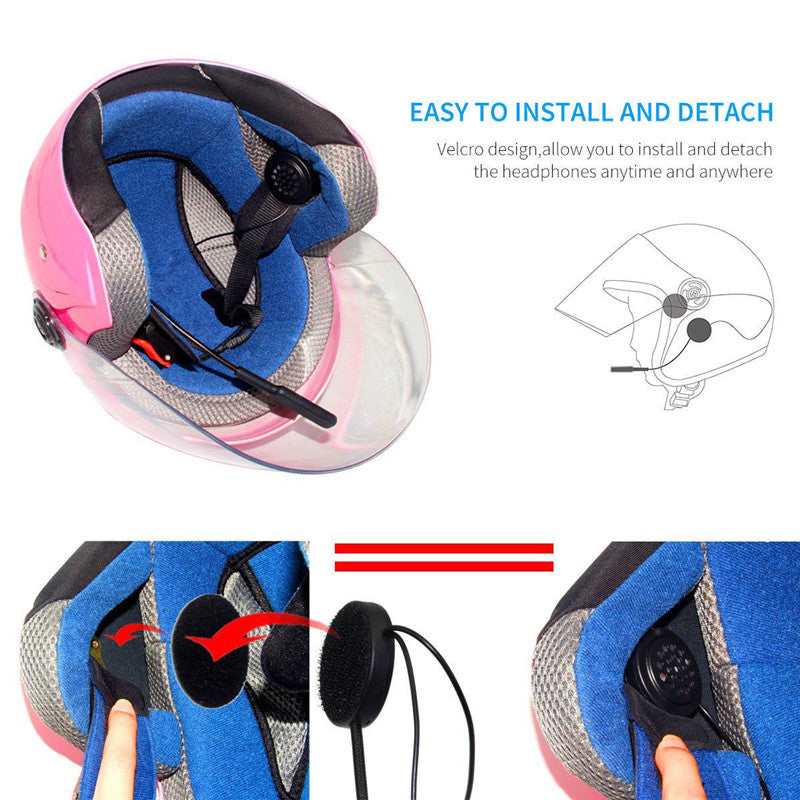MH01 Motor Wireless Bluetooth Headset Motorcycle Helmet Earphone Headphone Dual Stereo Speaker Handsfree Music For MP3 MP4 phone - V.I.P Digital Presence