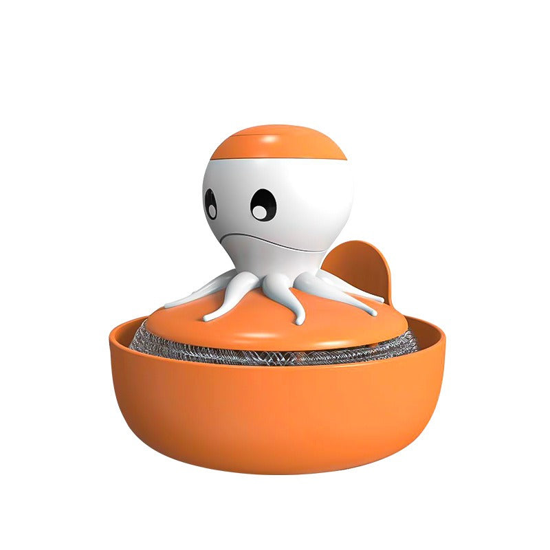 Kitchen Household Detergent Washing Pot Brush Pot Non-Stick Oil Automatic Press Liquid-Filled Steel Wire Ball Dishwashing Brush - V.I.P Digital Presence