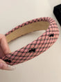 Plaid Bow Wide Headband - V.I.P Digital Presence
