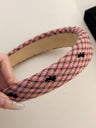 Plaid Bow Wide Headband - V.I.P Digital Presence