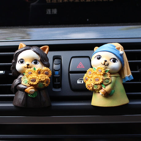Cat Girl Aromatherapy Clip Decoration Resin Car Air Conditioning Air Outlet Aromatherapy - V.I.P Digital Presence