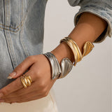 Punk style exaggerated irregular folds personalized winding fish tail bracelet Bracelet - V.I.P Digital Presence