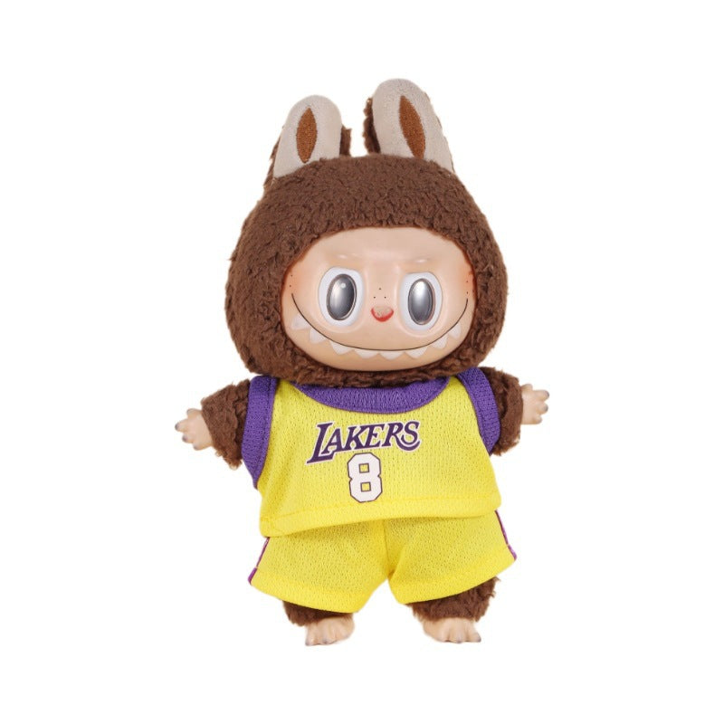 Ropa para muñecas Labubu, jersey de 17 cm, colgante de primera y segunda generación, juguete de peluche de PVC, conjunto de disfraces