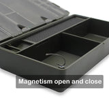 Fishing storage box, portable tackle box, magnetic compartments, fishing accessories - V.I.P Digital Presence