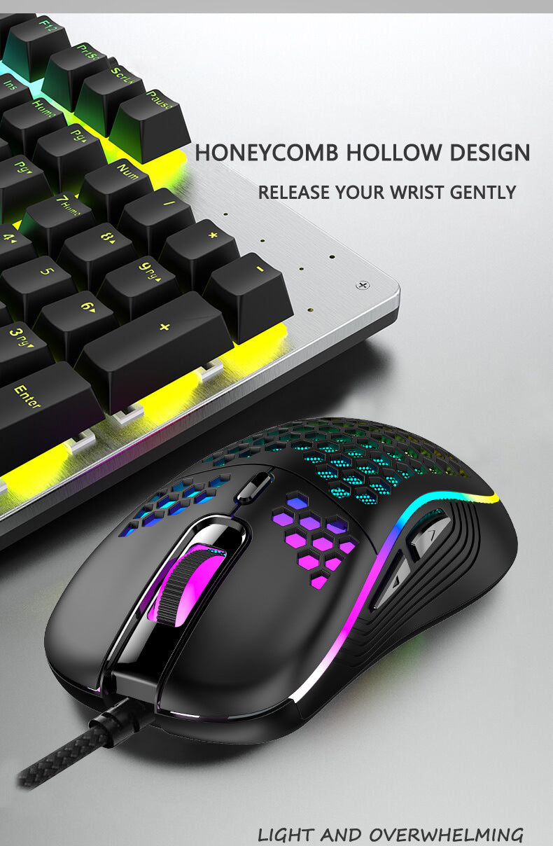 2.4G Wireless Cave Mouse Lightweight Gaming Mouse with Luminous 7 Color Breathing Light Computer Accessories - V.I.P Digital Presence