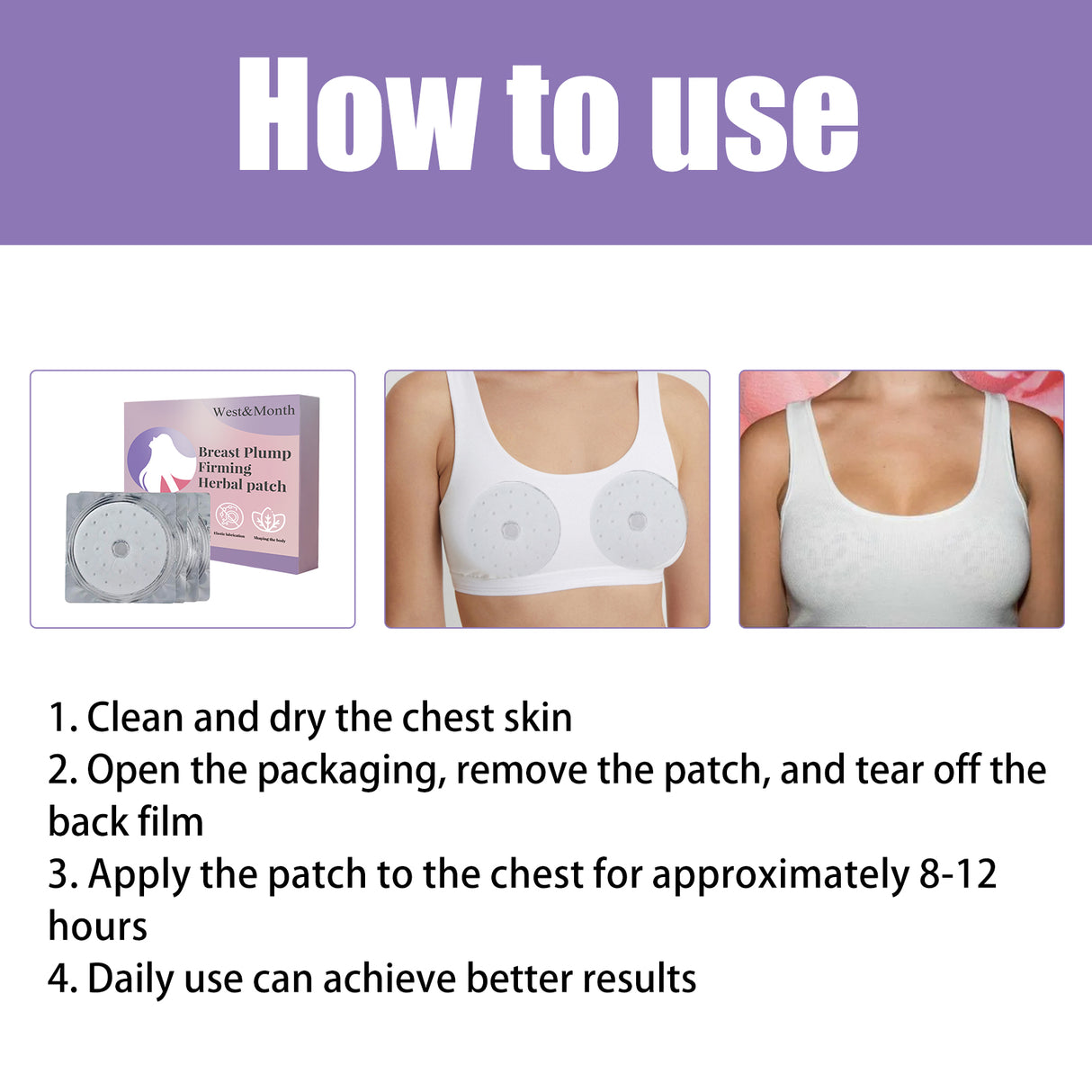 Breast Plump Firming Herbal Patch, Women's Breasts Plump Anti-sagging Breast Massage Care Patch - V.I.P Digital Presence