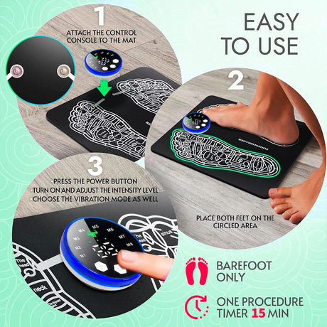 Ems Foot Stimulator Muscle Blood Circulation Feet Leg Relax Pain Relief Usb Foot Massager Mat - V.I.P Digital Presence