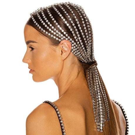 Accessories: rhinestone long tassel headpiece, exaggerated personality headband, Instagram style hair accessory, hair hook - V.I.P Digital Presence