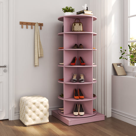 Pink 360 Rotating shoe cabinet 6 layers - V.I.P Digital Presence
