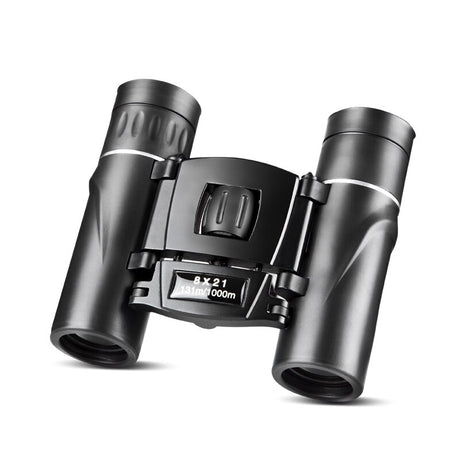 8x21 Compact Zoom Binoculars Long Range Folding HD Powerful Mini Telescope Bak4 FMC Optics Hunting Sports Black Kids Telescope - V.I.P Digital Presence