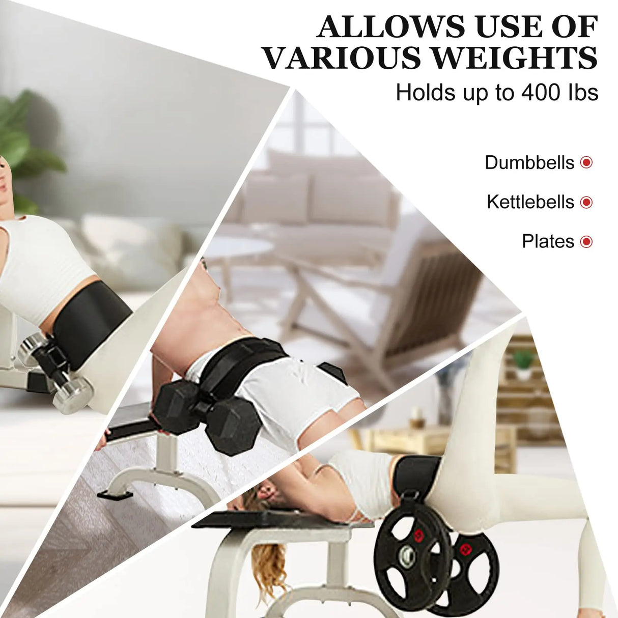 Cintura di spinta dell'anca Glute Bridge Pad Workout con manubri Kettlebells per squat Lunges Bridges Dips Training Home Gym Equipment - V.I.P Digital Presence