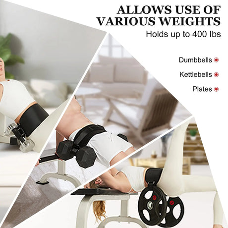 Cintura di spinta dell'anca Glute Bridge Pad Workout con manubri Kettlebells per squat Lunges Bridges Dips Training Home Gym Equipment - V.I.P Digital Presence