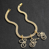 Hip hop accessories grass letter pendant melon seed buckle Cuban chain accessory - V.I.P Digital Presence