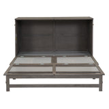 Queen Size Murphy Bed with Built-In Charging Station  Antique Grey