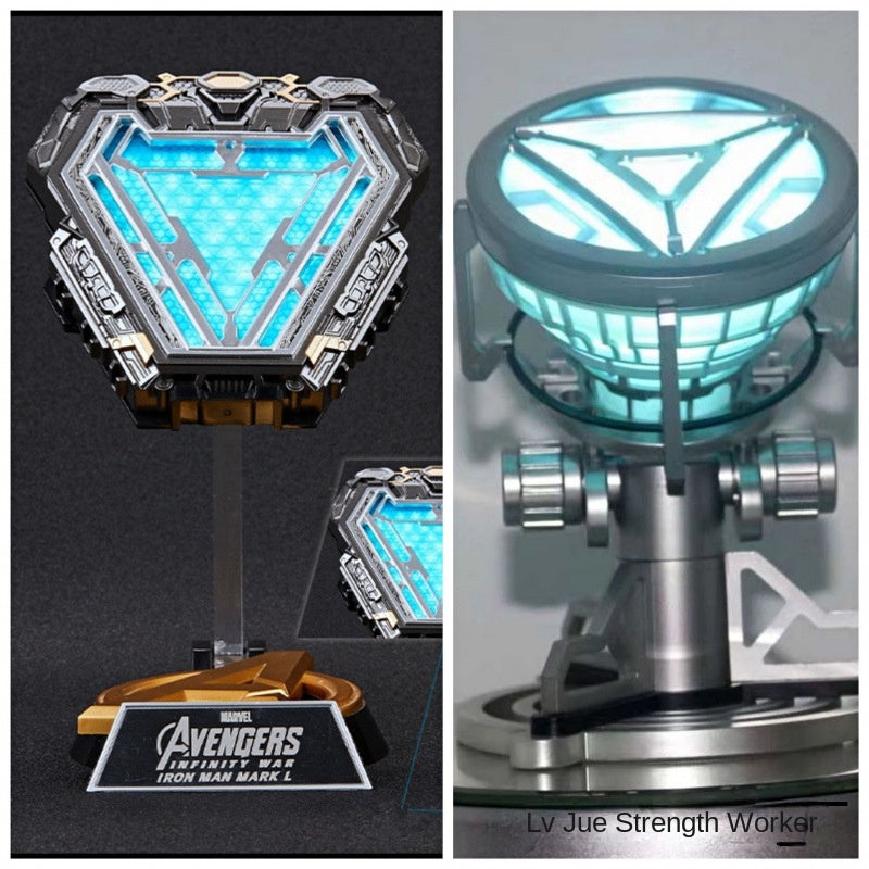 Reactor de edición Iron Man de los Vengadores, Reactor Ark, lámpara de pecho portátil, caja, pieza de mano 