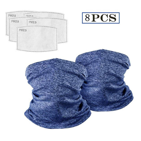 Scarf Bandanas Neck Gaiter with Safety Carbon Filters Multi-purpose Face Cover For Men women Sports/Outdoors - V.I.P Digital Presence