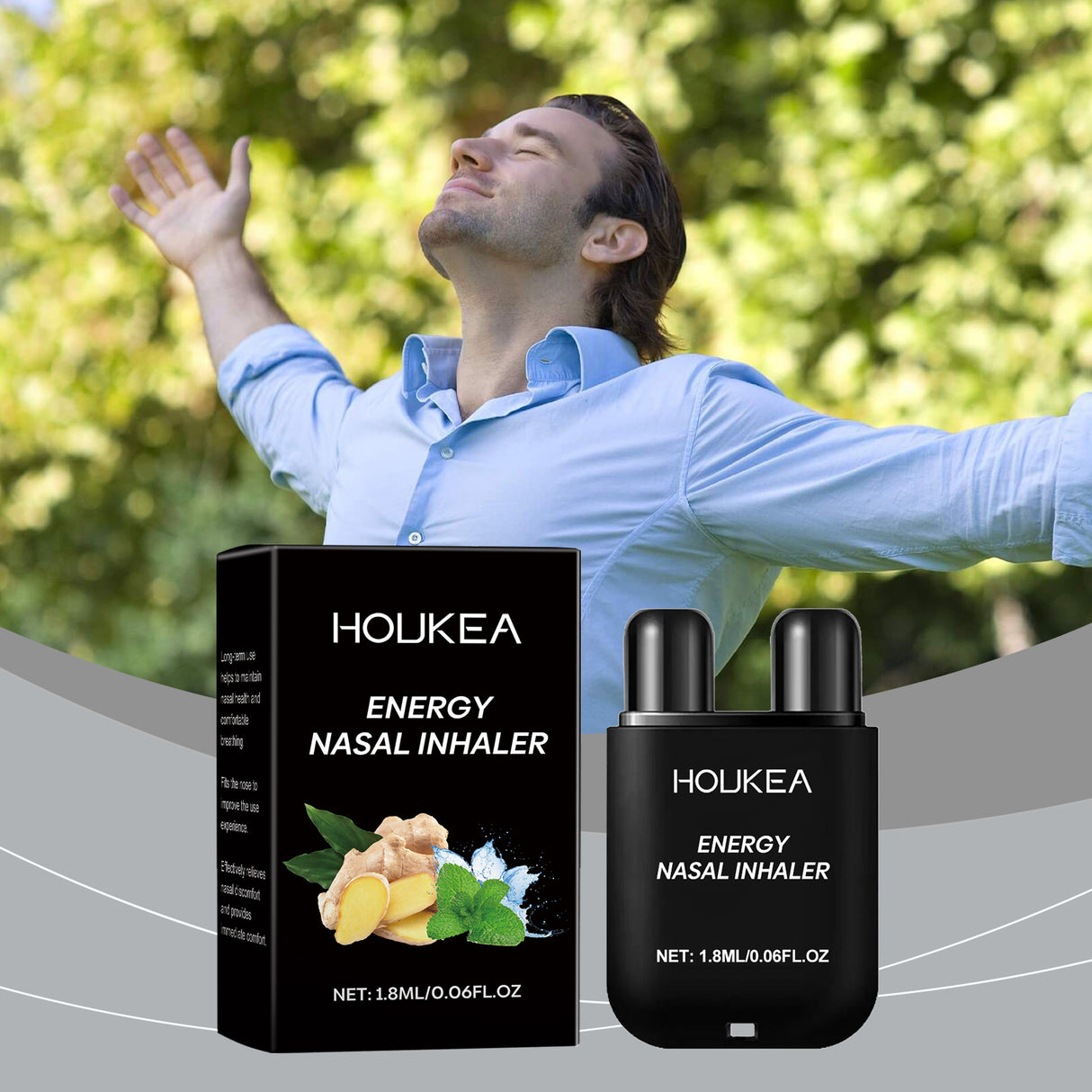 Herbal Inhaler Gently Cleans The Nose And Relieves Discomfort With A Light Nasal Treatment Stick