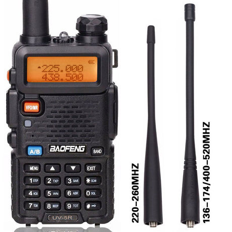 BaoFeng BF-UV5R Tri-Band Walkie Talkie 136-174Mhz 220-260Mhz/400-520Mhz+2 AntennaTwo Way Amatuer Portable ham Radio up of UV-5R - V.I.P Digital Presence