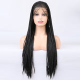 Lace Front Wig Braided Wigs Braiding Hair For Black Women Long Cosplay Synthetic Box Braid Wig - V.I.P Digital Presence