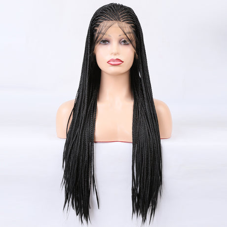 Lace Front Wig Braided Wigs Braiding Hair For Black Women Long Cosplay Synthetic Box Braid Wig - V.I.P Digital Presence