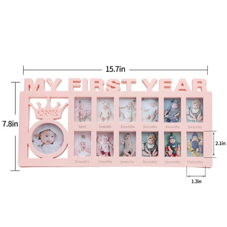 Newborn baby's 12 month growth record creative Korean style combination photo frame - V.I.P Digital Presence