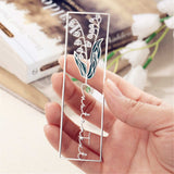 Stainless steel colored birthday flower bookmark personalized DIY hollow out style drip oil letter graduation gift - V.I.P Digital Presence