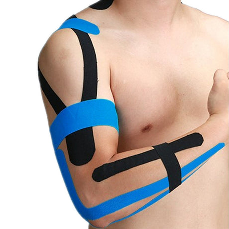 2Size Kinesiology Tape Athletic Tape Sport Recovery Tape Strapping Gym Fitness Tennis Running Knee Muscle Protector Scissor - V.I.P Digital Presence