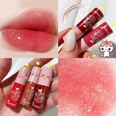 Dudu Lip Gloss Colorless Transparent Lip Gloss Bright Crystal Lip Gloss Glass Lip Fine Glitter Pearl With Shiny Jelly Color - V.I.P Digital Presence
