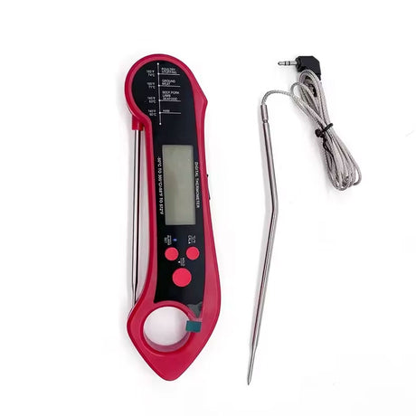 Foldable IP7 digital thermometer with dual probes: for cooking, BBQ, meat, grilling, food kitchen tools. - V.I.P Digital Presence