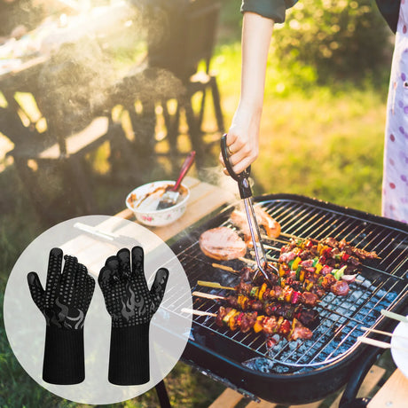 Heat Resistant Gloves Heat Proof Grill Gloves For Barbecue Cooking Baking Pulling Meat Washable Oven Gloves Mitts As Smoker BBQ - V.I.P Digital Presence