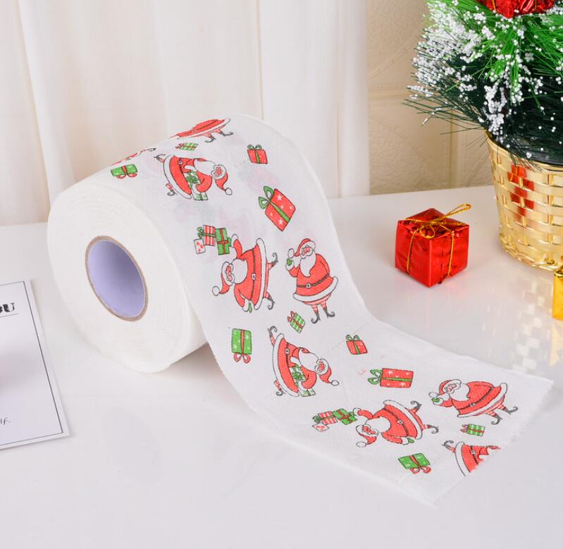 Christmas Pattern Printing Roll Toilet Paper Household  Tissue Bathroom Web Q0KD - V.I.P Digital Presence