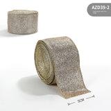 New Gold Onion Cloth Christmas Ribbon Gold Powder Decorative Bow Material Christmas Wire Edge Weaving Ribbon Decoration - V.I.P Digital Presence