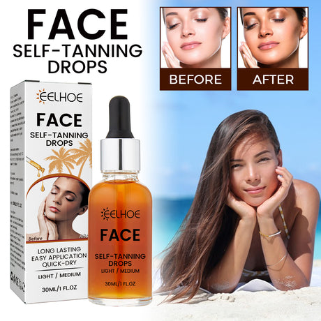 Face Self-Tanning Drops, Natural Fashion Wheat Bronzer Moisturizing Skin Anti-Sunburn Solution - V.I.P Digital Presence