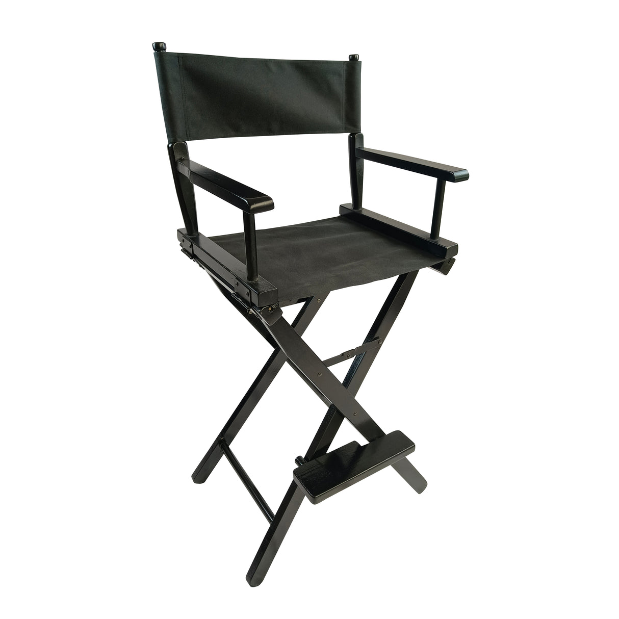 Casual Home Director's Chair, Black Frame/Black Canvas,Suitable for adults, foldable style, 2pcs/set populus - V.I.P Digital Presence