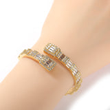 Fashionable Opening Bracelet Ins Style Diamond Set Interwoven Two Color Bracelet Personalized Hip Hop Men's Handpiece - V.I.P Digital Presence