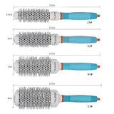 Professional Round Blue Hair Brush Ceramic Ion Hairbrush Comb Fashion Salon Hair Styling Tools - V.I.P Digital Presence
