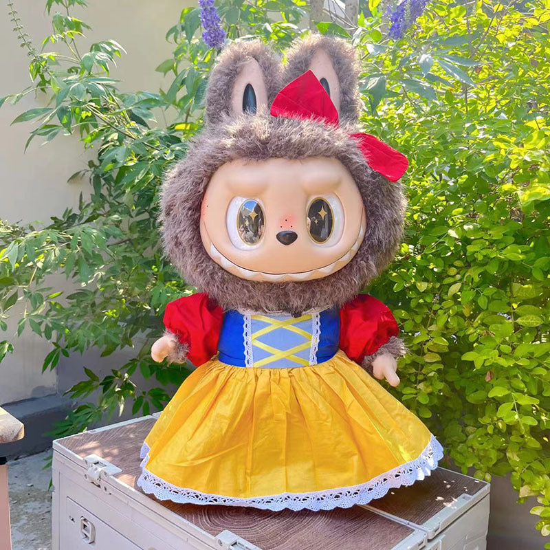 Ropa con diseño LABUBU de 58 cm, ropa de muñeca ZIMOMO, juguete de peluche LABUBU de goma, ropa linda