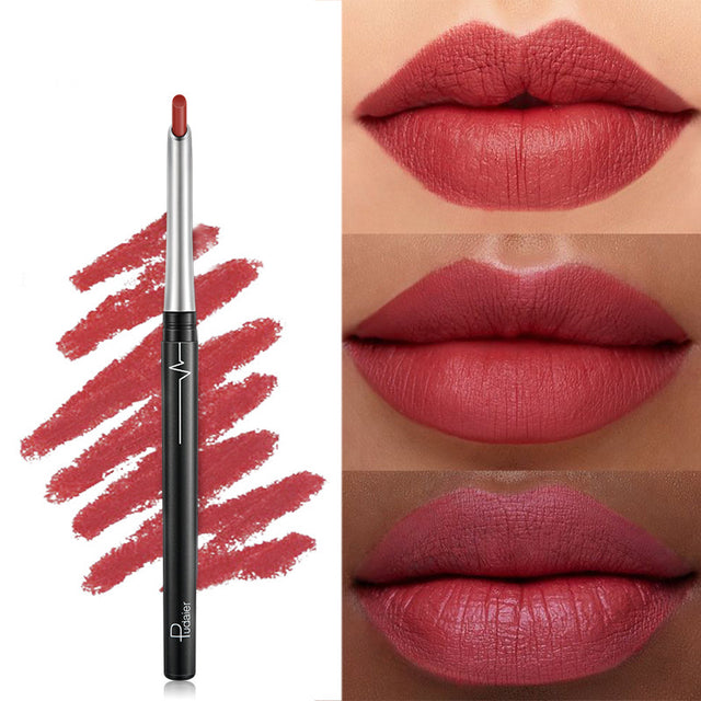 Pudaier Stereo Matte 17 Color Lip Liner Pen Automatically Do Not Faint Eye Shadow Eyeliner Lipstick Red Lipstick - V.I.P Digital Presence