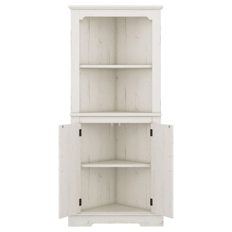 Tall Corner Cabinet with Doors for living room, bathroom,Dining Room or Kitchen,color:Wood grain beige - V.I.P Digital Presence