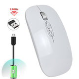 Rechargeable wireless mouse with 2.4G mute and one click return to desktop office mouse with built-in lithium battery - V.I.P Digital Presence