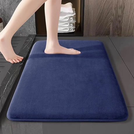 Thickened coral velvet solid color floor mat bathroom living room entrance water absorbing and non slip mat bedroom floor mat - V.I.P Digital Presence