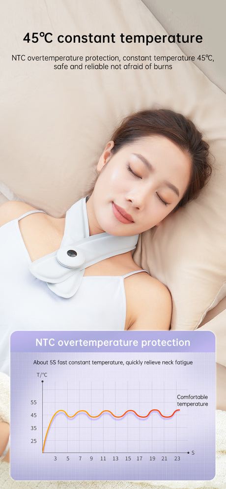 Neck Massager with Heat, Portable Neck Lymphatic Massager for Pain & Fatigue Relief - V.I.P Digital Presence
