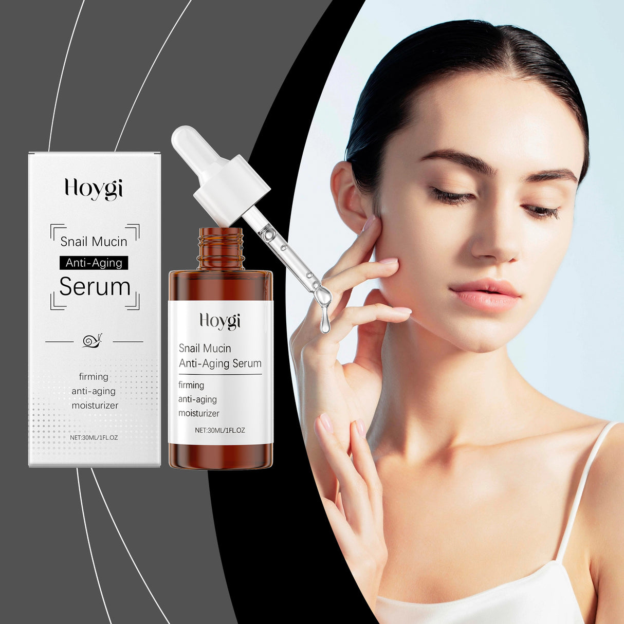 Snail Face Serum Hydrates, Nourishes, Nourishes, Smoothes And Firming Daily Skin Care Serum